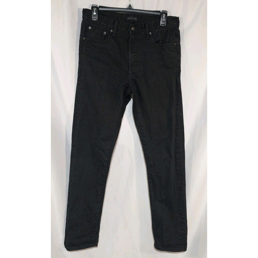 Uniqlo Mens Stretch Selvedge Slim Fit Jeans Black 30x34 Tag (Measures 29x29) EUC - Picture 2 of 9